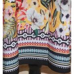 SheIn  Curve 2XL Yellow Shift Dress Long Kimono Sleeve Floral Knee Length Casual Photo 4