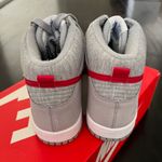 Nike NIB Dunk High SE GS Athletic Club Grey Red Photo 8