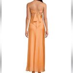 Gianni Bini NWT  x Caelynn Bell Jai Satin Strapless Tie Back Sheath Maxi Dress Photo 4