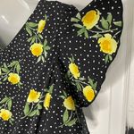 Hint of Blush Black Floral Short Sleeve Dress Large Photo 3