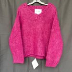 RE/DONE $450 NWT 50s VNECK *ALPACA* PULLOVER IN PLUM SZ SMALL Photo 4