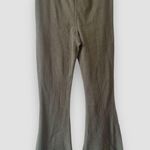 American Eagle AE Waffle Super High Waisted Flare Pants Olive Green Drawstring Women’s Sm NWT Photo 5