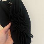 Suzette Black “” body suit with ribbed detail on each side with tie Photo 1