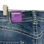 Lane Bryant Denim Bermuda Shirts Bling Rhinestone Pockets Size 22 Photo 2