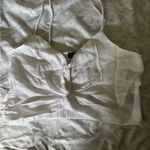 Timing White Tie-Front Crop Camisole Photo 0