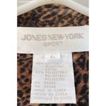 Jones New York  Jacket Women Brown Animal Print Full Zip Long Sleeve - Size L Photo 5