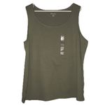kim rogers  2X army green knit tank top Photo 1