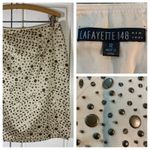 Lafayette 148 New York Skirt 12 Beige Bronze Studded Embellished Pencil READ Tan Photo 13