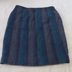 Etcetera Blue Multi Denim Striped Pencil Skirt Photo 4
