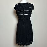 love Stitch‎ Eyelet Black Short Sleeve Mini Dress Size Medium Photo 1
