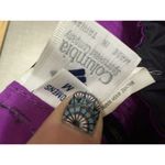 Columbia Vtg 90s  Black Fushia Nylon Shell REVERSIBLE SNOW PANTS Ski Women M Photo 6