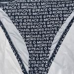 Michael Kors  Peace & Love String BIKINI Bottom Gray & White Women’s Large L Photo 2
