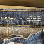 Old Navy  | Extra High-Rise Sky-Hi Straight Jeans Secret Slim Pockets Size 14 Photo 4