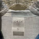 Calia by Carrie Underwood Wavy Blocks Print Button Down Cover Up Size Small Blue Photo 8