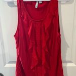 Elle  Red Tank Top Blouse Size Large Photo 0