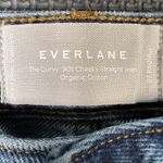 Everlane  Jeans Women 27 Curvy 90's Cheeky Straight High Rise Organic‎ Cotton Mom Photo 4