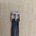 Brighton  Taxco Womens Silver Square Dial Black Leather Bracelet Wristwatch Photo 3