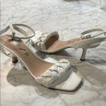 Unisa  7.5 White Braided Strap Heels Photo 0