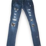 Max Rave Distressed Camouflage Patched Jeans Photo 0