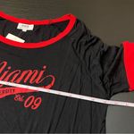 Piko  Women’s Black Red University of Miami Bamboo 3/4 Sleeves Top Medium NWT Photo 9