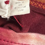 Lush Clothing Lush Maroon Orange‎ Tie-Dye Cropped Long Sleeve TShirt Size Medium Creative Boho Photo 3