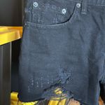 We The Free Free People Sofia Black Distressed Denim Shorts Size 28 Photo 7