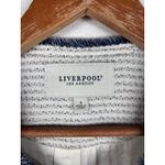 Liverpool  Los Angeles Small Collarless Tweed Jacket White‎ Blue Frayed Edge Photo 9