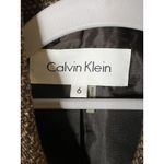 Calvin Klein EUC  Brown Tweed double breasted Suit Jacket Sz 6‎ Photo 4