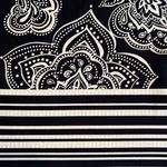 Ruby Rd. Women’s navy and white floral 3/4 sleeve top raised white dot Size M Blue Size M Photo 5