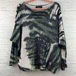 fab'rik Fab’rik Green Abstract Long Sleeve Loose Knit Sweater Size M Photo 0