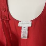 Anthropologie Corey Lynn Calter Adeline Romper Coral Red Linen medium Photo 4