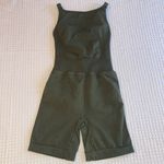 Free People NEW! $88  Movement Good Karma High Neck Runsie Shorts XS/S Moss Green Photo 2