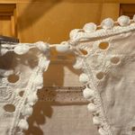 White Lace Floral Embroidery Short Sleeve Mini Dress BOHO Size L Photo 7