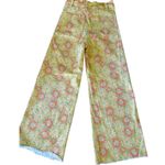 Boutique  Floral wide leg high rise cropped jeans Size 6 Photo 5