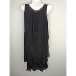 Tempo Paris NWT  Black Sequin Sleeveless Midi Dress Medium Glam Chic Babydoll NWT Photo 3