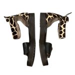 Derek Lam 10 Crosby  animal print leather ankle strap rear zip sandal shoes 8.5 Photo 2