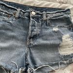 Urban Outfitters BDG  Tomgirl distressed blue button fly cotton shorts, size 26” Photo 8