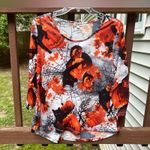 One World  Womens Fall Pumpkin Halloween 3/4 Sleeve Pullover Casual Shirt|Size:M Photo 11