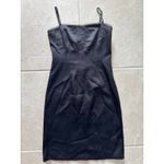 Vintage Dress Womens 2 Black Slip Satin Corset Whimsigoth 90s Romantic Punk Edgy Photo 2