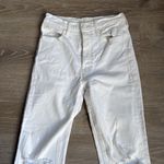 MOTHER THE TRIPPER ALMOST INNOCENT WHITE DISTRESSED CROPPED HIGH RISE JEANS Size 26 Photo 6