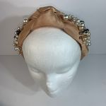 Knotted Headband Pearl Hairbands for Women black/tan Black Photo 2