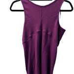 Free People  Dark Purple Sleeveless Tank Top Knit Sweater Cotton Blend Size Large Photo 4