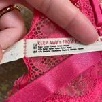 Free People  Bright Eyes Hot Pink Romantic Coquette Sheer Lace Bralette M NWOT Photo 5