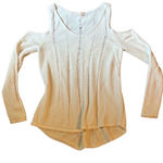 Bella Dahl  cold shoulder white distressed top Photo 0