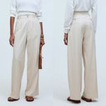Madewell Petite Harlow Wide-Leg Pant Harvest Moon Beige Tan Khaki NWT Size 2P Photo 1