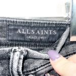 All Saints Grace Women's Washed Black Midrise Raw Hem Skinny Jeans Photo 5