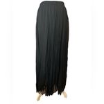 VTG 90’s Whimsigoth boho darkfairy gypsy black flowy long lace trim maxi skirt S Photo 1