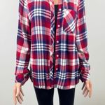 Kenneth Cole Reaction | Plaid Flannel Shirt Red Size M Photo 3