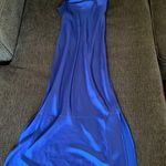 EXPRESS Royal Blue Satin Dress Photo 3