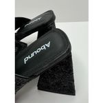 Abound  Dress Sandals Size 7.5 Black Carina Glitter Slip On Open Square Toe Heels Photo 5